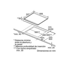 Kích thước của Bếp từ Bosch PID675N24E