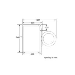 Máy giặt Bosch WAK20060SG 4 Kích thước của Máy giặt Bosch WAK20060SG