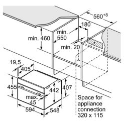 Kích thước lò nướng Bosch CSG656RS1