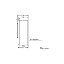 Tủ lạnh side by side Bosch KAD90VB20 3 Kích thước Tủ Lạnh Side By Side Bosch KAD90VB20