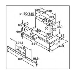 Máy hút mùi Bosch DHI965V 3 Kích thước Máy Hút Mùi Bosch DHI965V