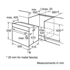 Kích thước Lò nướng Bosch HBG42R350E