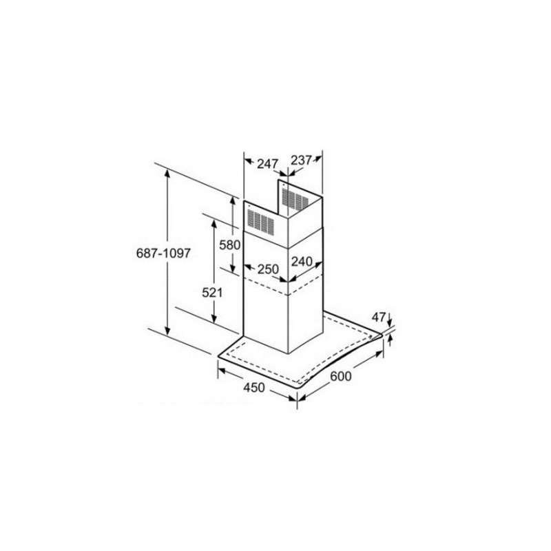 Kích thước Máy Hút Mùi Bosch DWA06E651 Kích thước Máy Hút Mùi Bosch DWA06E651