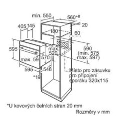Kích thước lò nướng Bosch HBN532E5