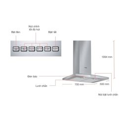 Kích thước máy hút khóI khử mùI Bosch DWW077A50B