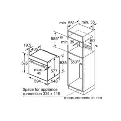 Kích thước Lò nướng Bosch HNG6764S1A