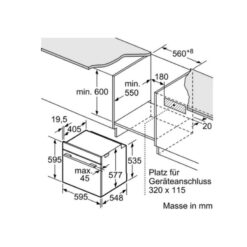 kích thước Lò nướng Bosch HBG675BW1