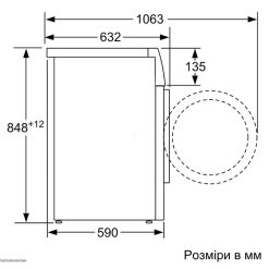 Máy giặt Bosch WAW28560EU 4 Kích thước máy giặt Bosch WAW28560EU