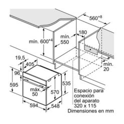 Lò nướng Bosch HBG6750S1 3 Kích thước lò nướng Bosch HBG6750S1