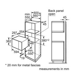 Kích thước lò vi sóng Bosch HMT84M654