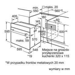 Lò nướng Bosch HBG36T650 5 Kích thước Lò nướng Bosch HBG36T650