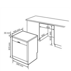 Máy rửa bát Bosch SMS6ZDW48E Serie 6 7 Kích thước máy rửa bát Bosch SMS6ZDW48E Serie 6