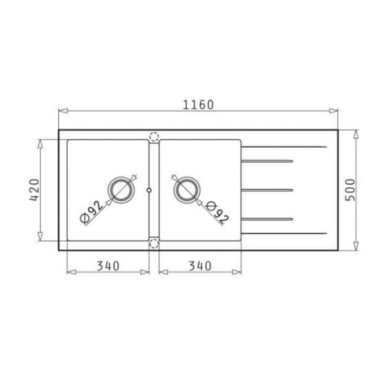 Chậu rửa đá Bosch PYRAGRANITE ALAZIA (116X50) 2B processed image 2023 09 28T104114.761