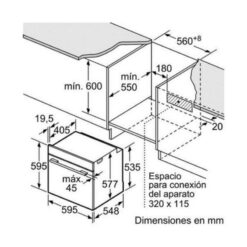 kích thước Lò nướng Bosch HBG635BB1
