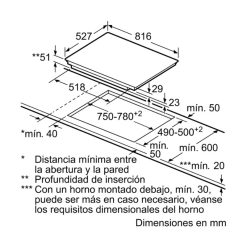 Kích thước Bếp từ Bosch PIE875DC1E
