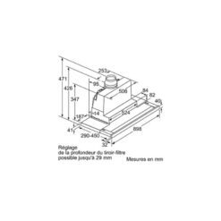 Kích thước máy hút mùi Bosch DFS097K51