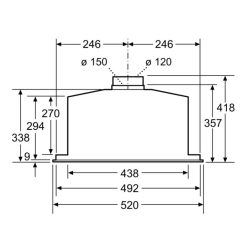 Máy hút mùi âm tủ Bosch DHL575C Series 6 4 Kích thước máy hút mùi âm tủ Bosch DHL575C Series 6