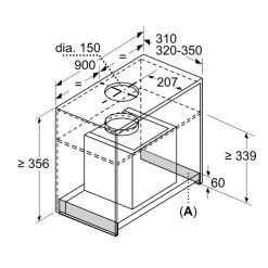 Máy hút mùi Bosch DBB96AF60 3 Kích thước máy hút mùi DBB96AF60
